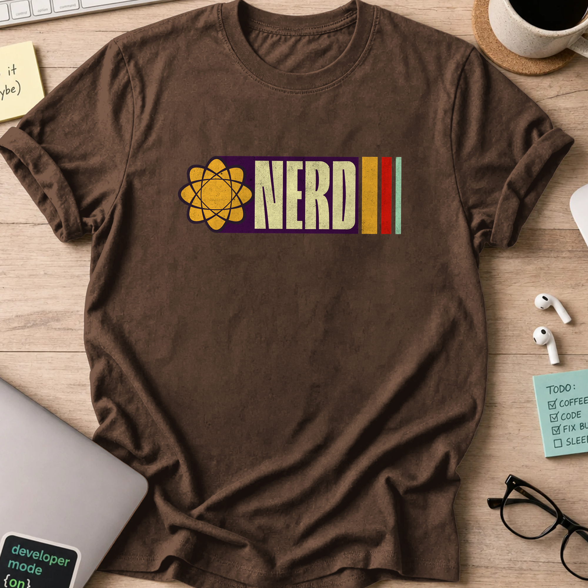 nerd tech grudge shirt - Dark Chocolate