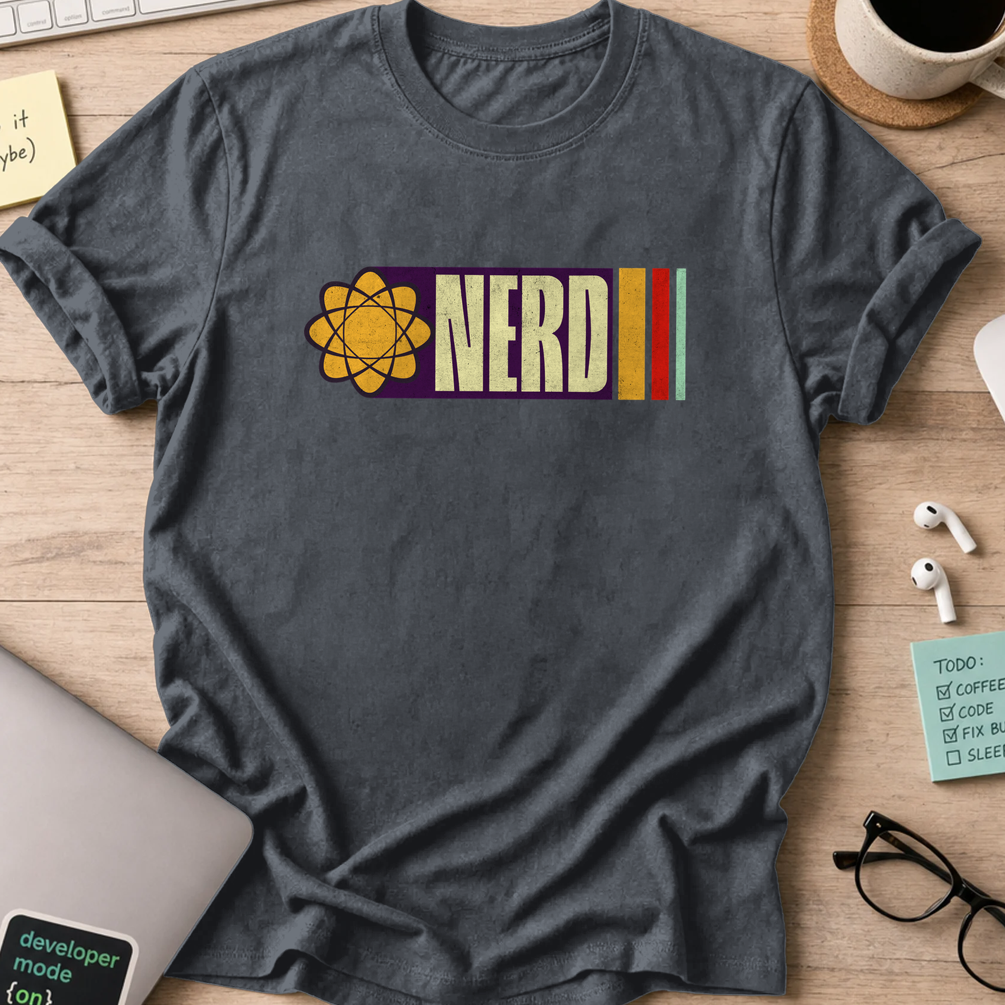 nerd tech grudge shirt - Dark Heather