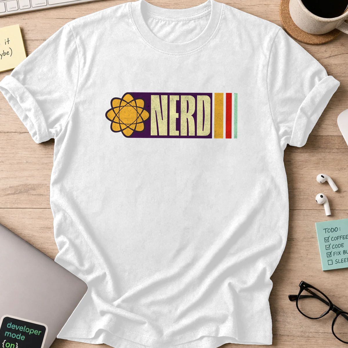 nerd tech grudge shirt - White