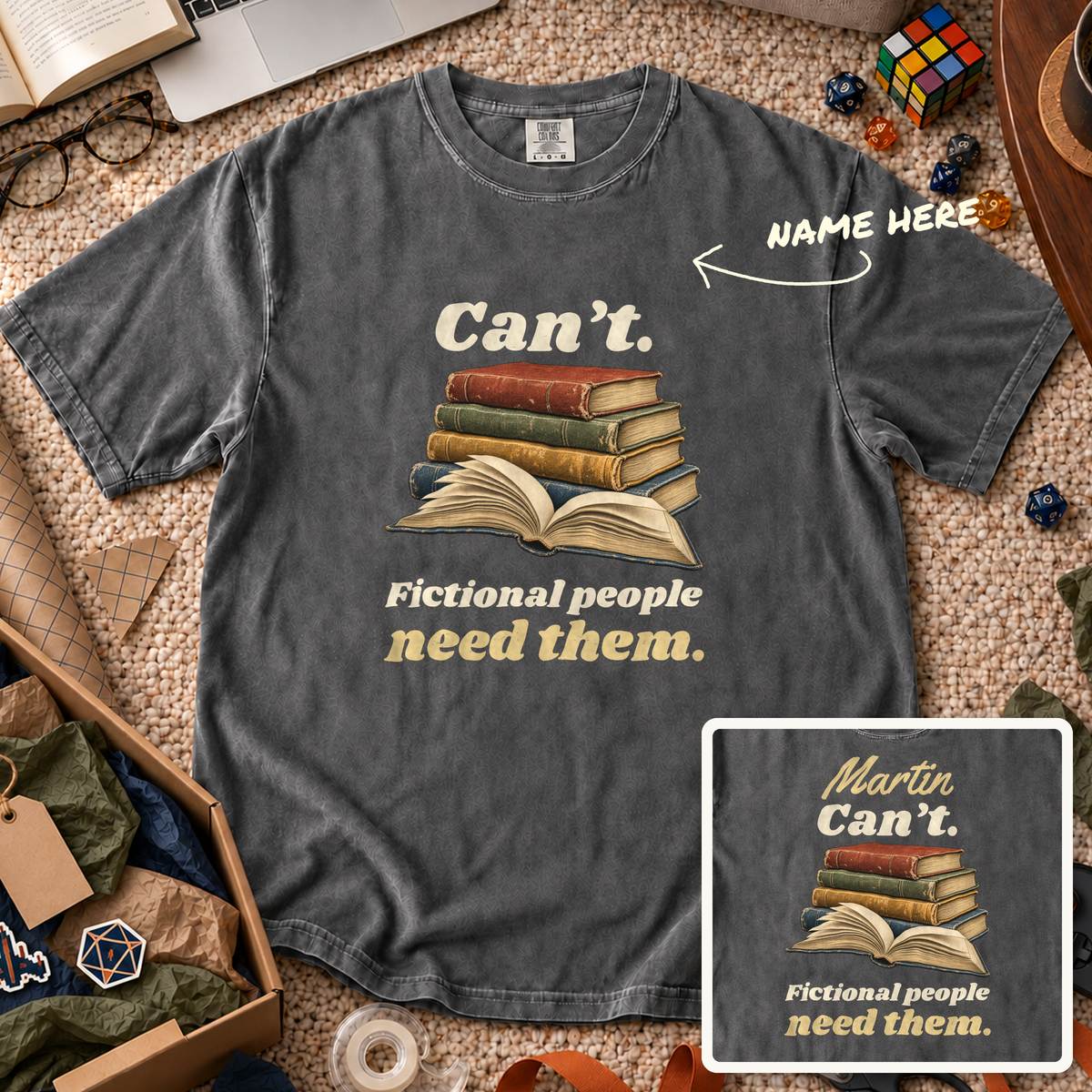 Fictional People Need Them Custom Shirt — personalized Pepper Comfort Colors 1717