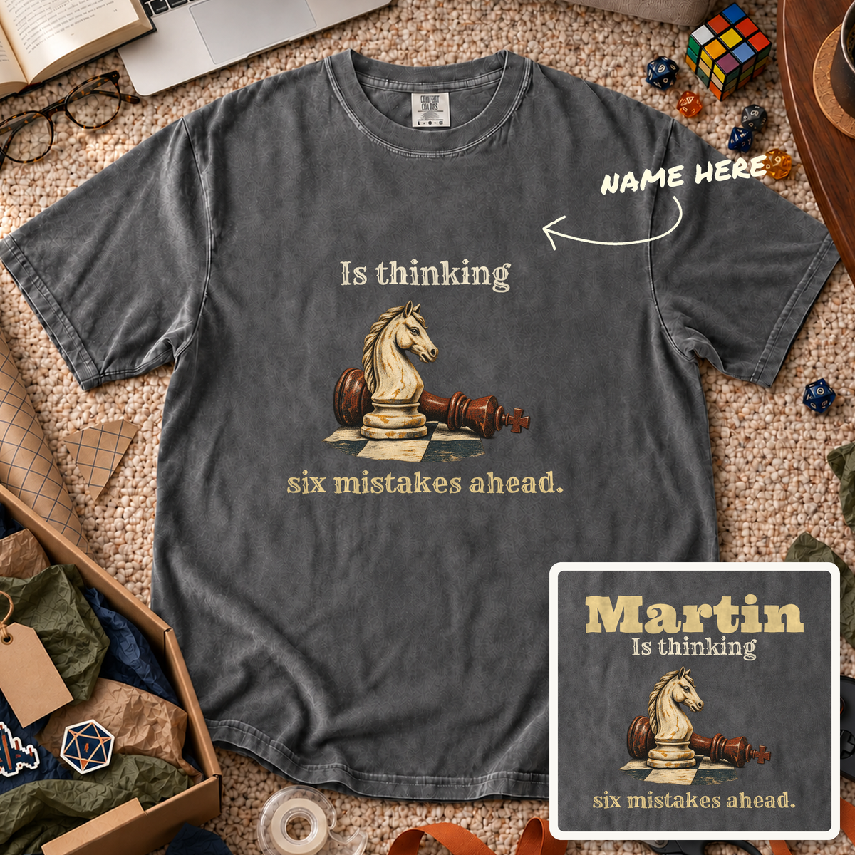 Six Mistakes Ahead Custom Shirt — personalized Pepper Comfort Colors 1717