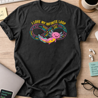 nerdy coder axolotl shirt - Black