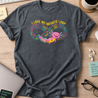 nerdy coder axolotl shirt - Dark Heather