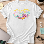 nerdy coder axolotl shirt - White