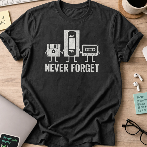 never forget shirt - Black