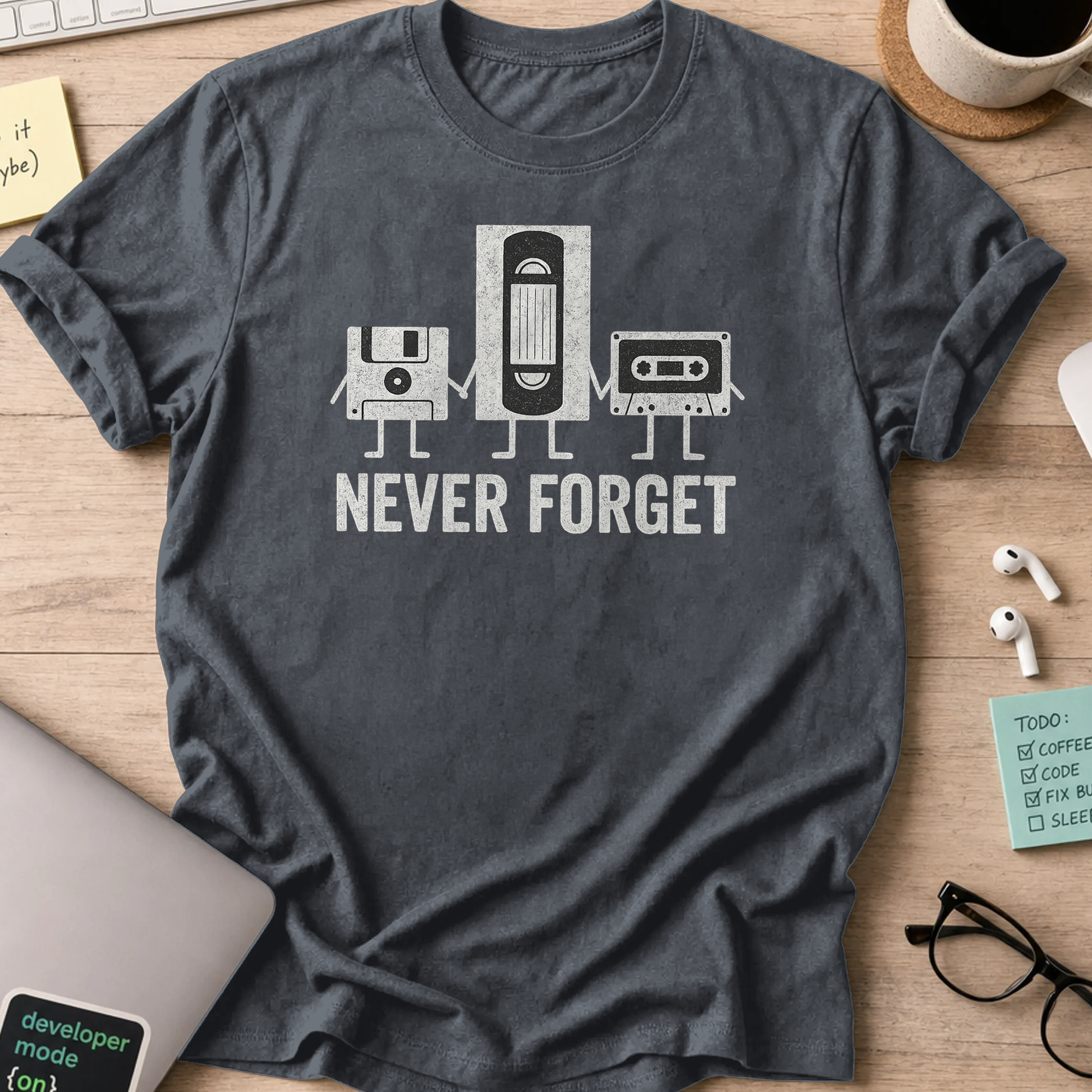 never forget shirt - Dark Heather