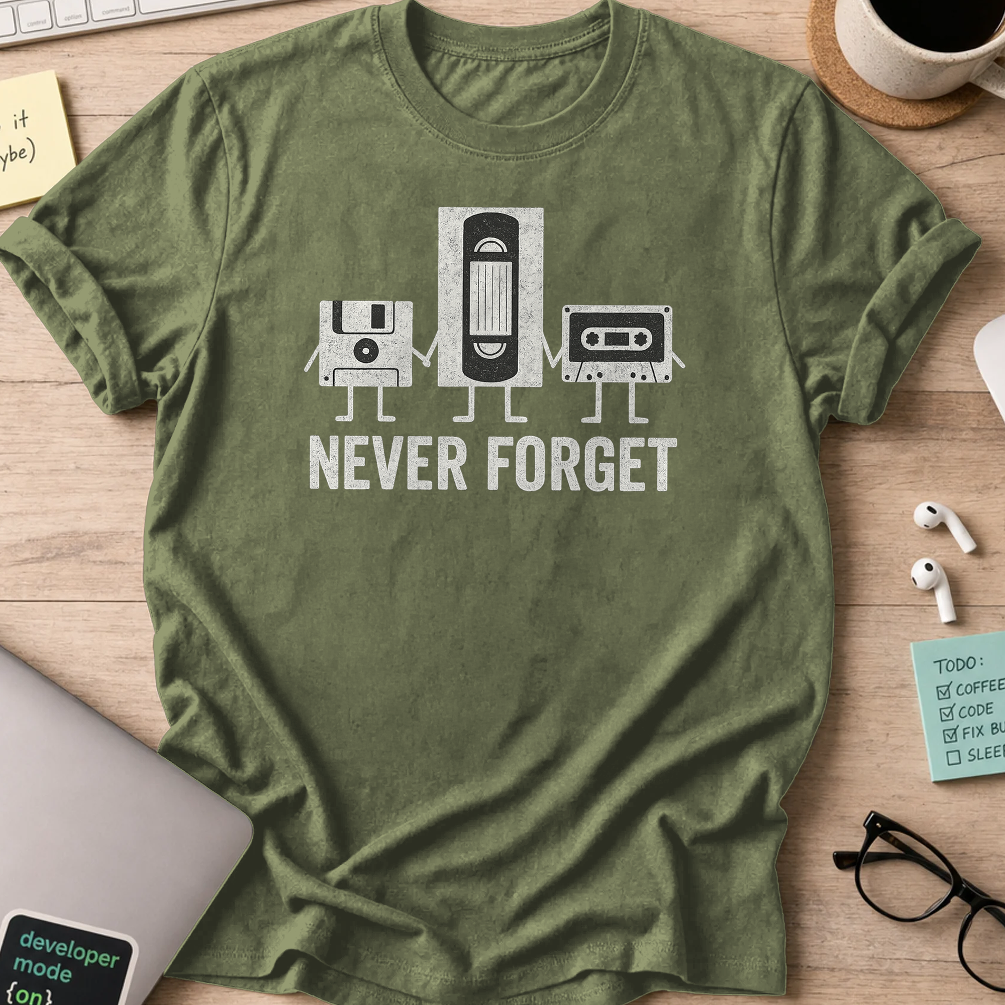 never forget shirt - Military Green