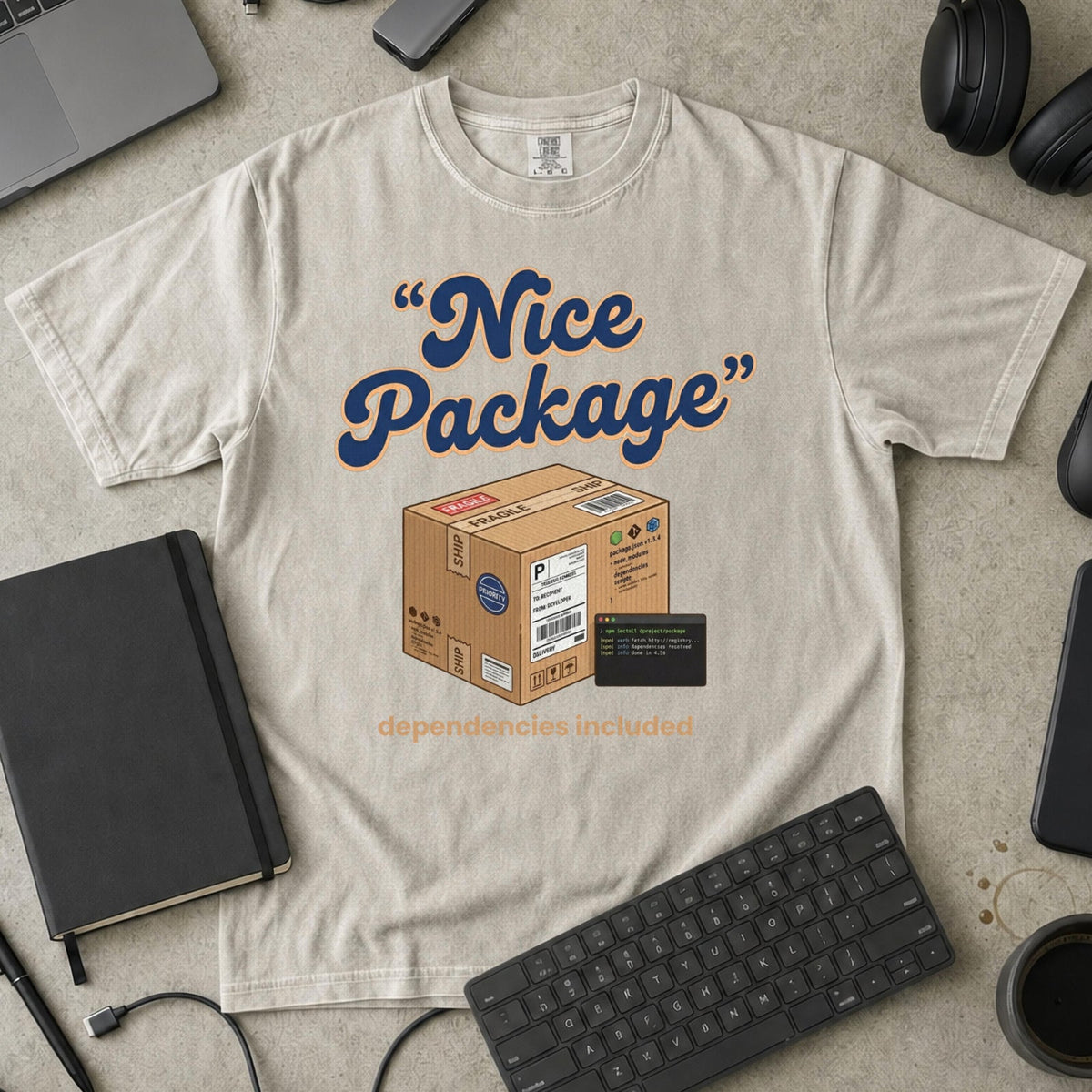 Nice Package Premium Shirt — ivory Premium Shirt mock-up