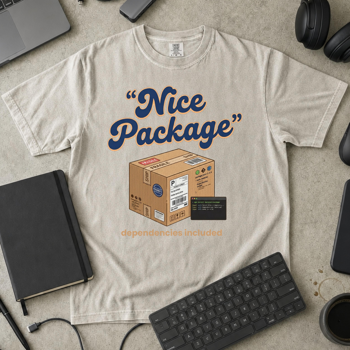 Nice Package Premium Shirt — ivory Premium Shirt mock-up