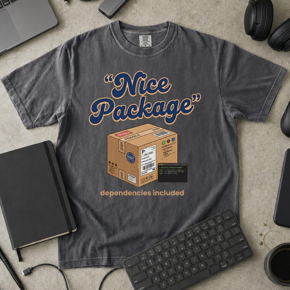 Nice Package Premium Shirt — pepper Premium Shirt mock-up