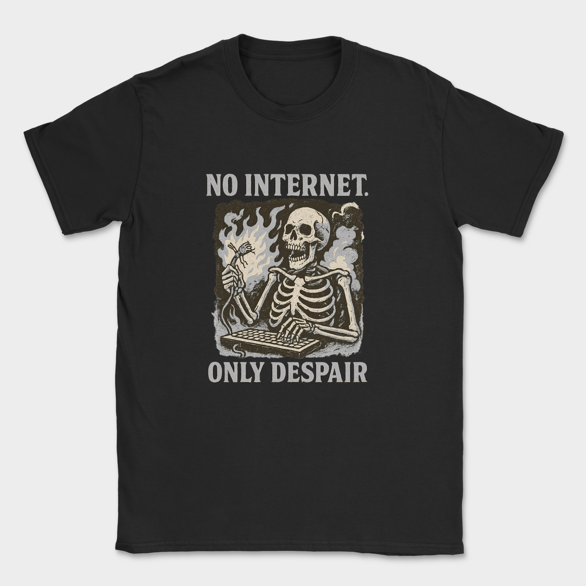 no internet only despair shirt — Black