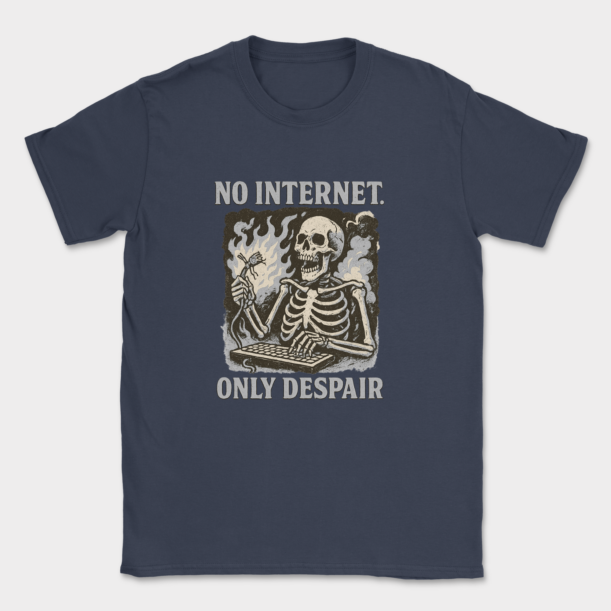 no internet only despair shirt — Navy