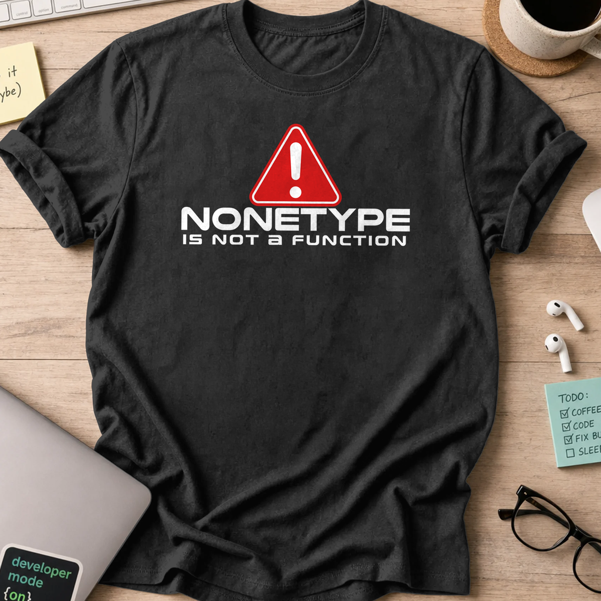 nonetype is not a function shirt - Black