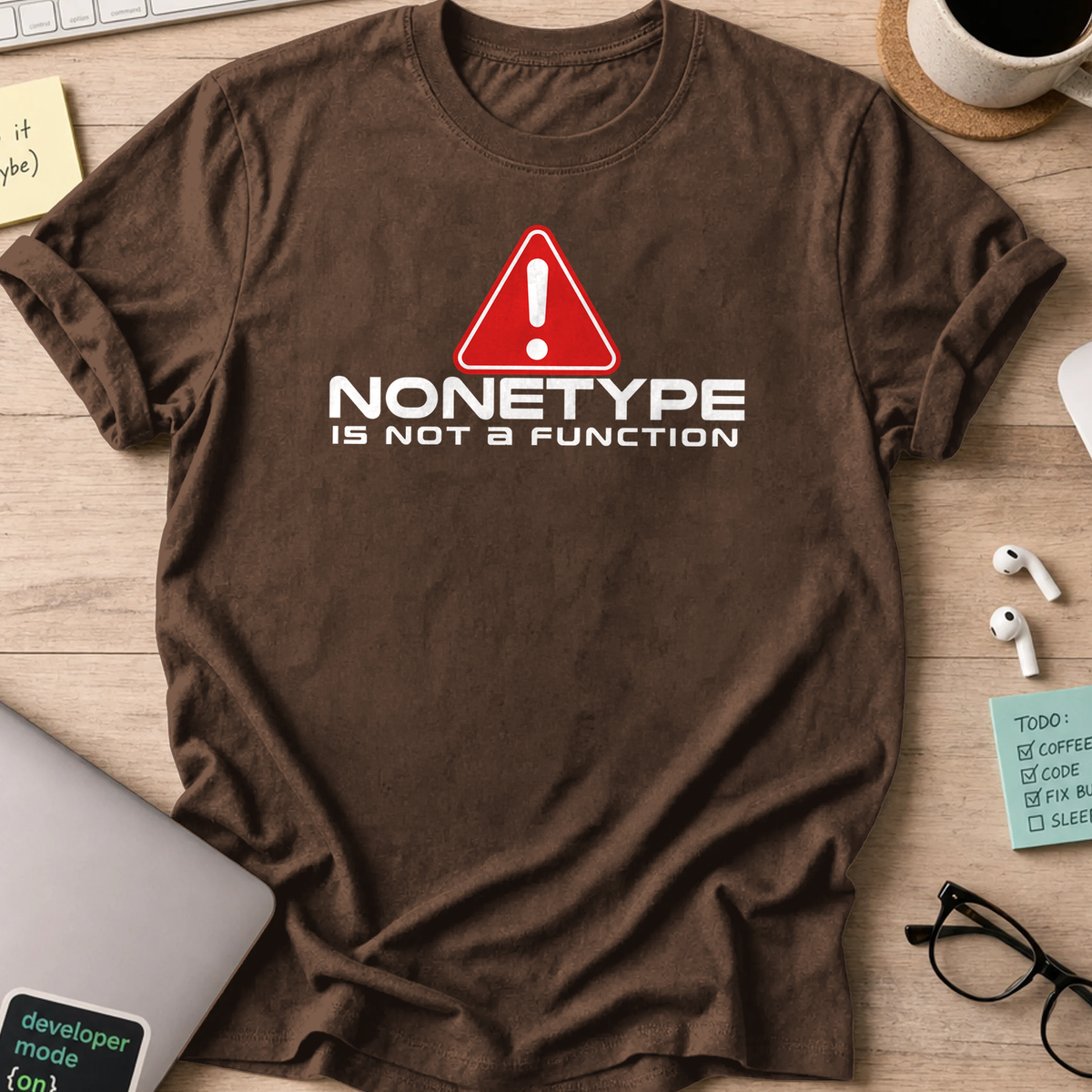 nonetype is not a function shirt - Dark Chocolate