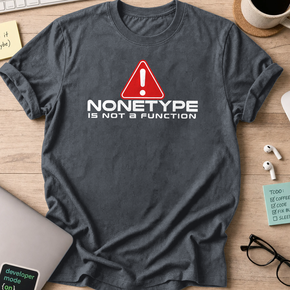 nonetype is not a function shirt - Dark Heather