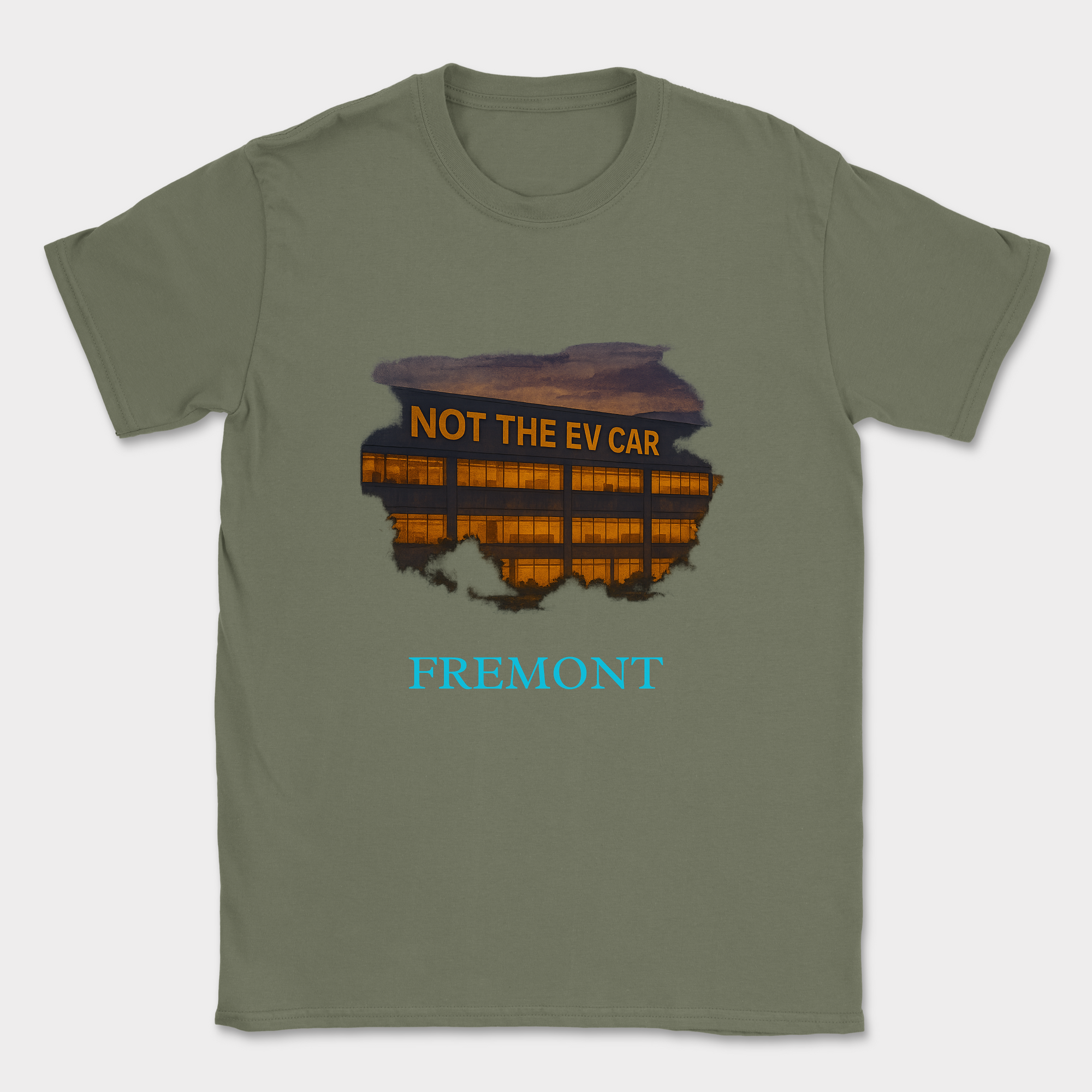 not the EV car company office shirt — Military Green