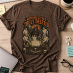 Nothing Is Ever Truly Deleted Shirt — Dark Chocolate storefront mockup