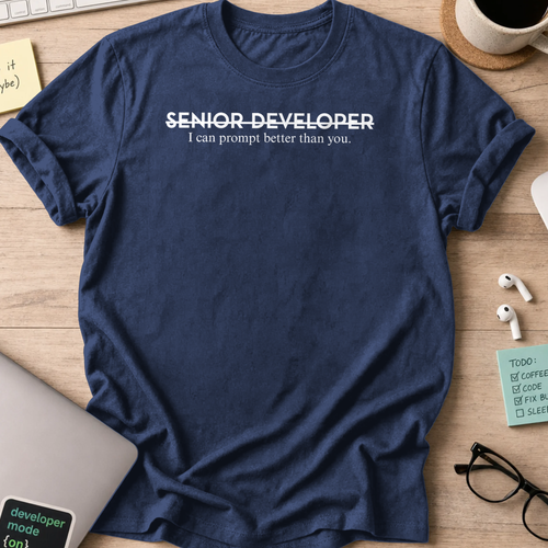 not senior developer shirt - Navy