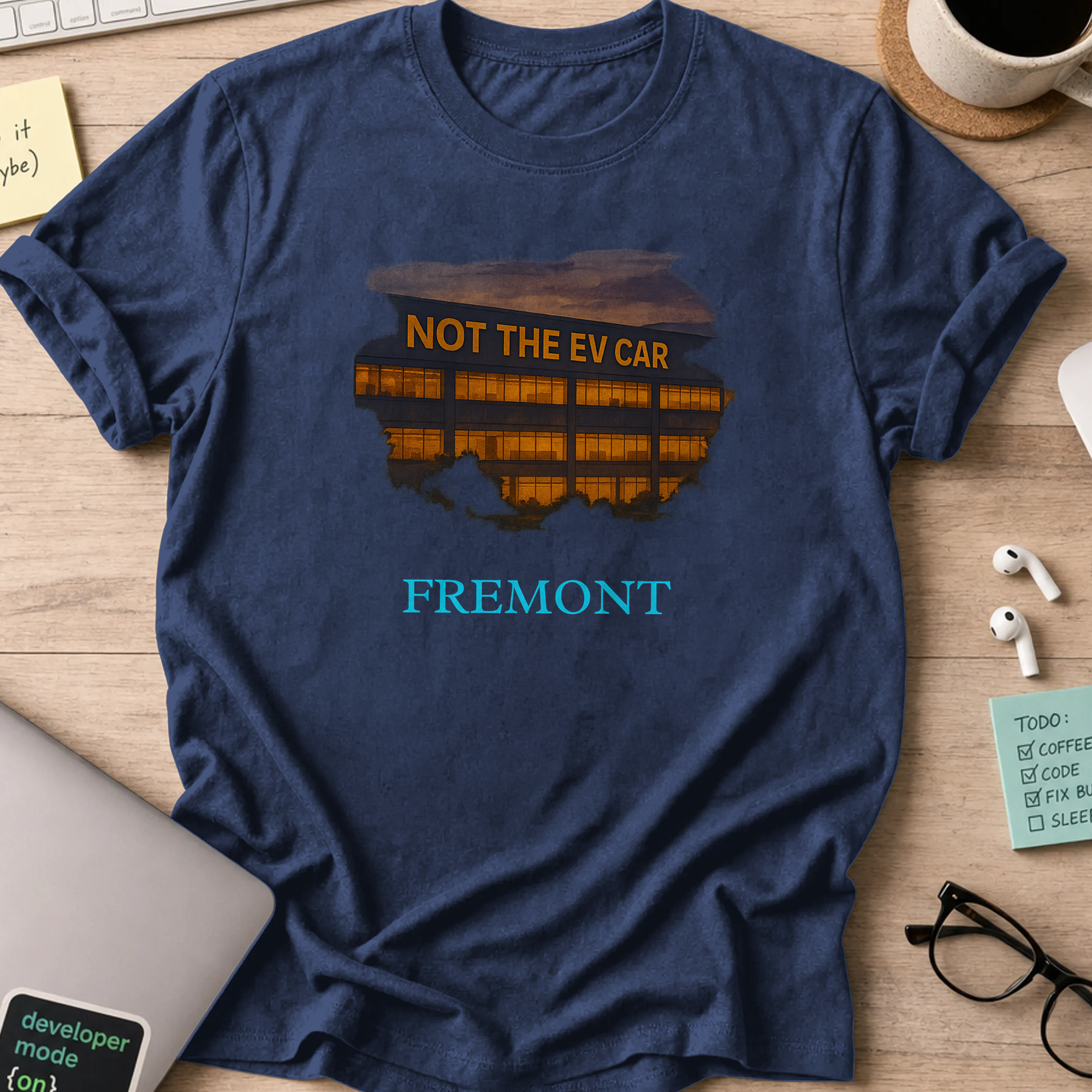 not the EV car company office shirt - Navy