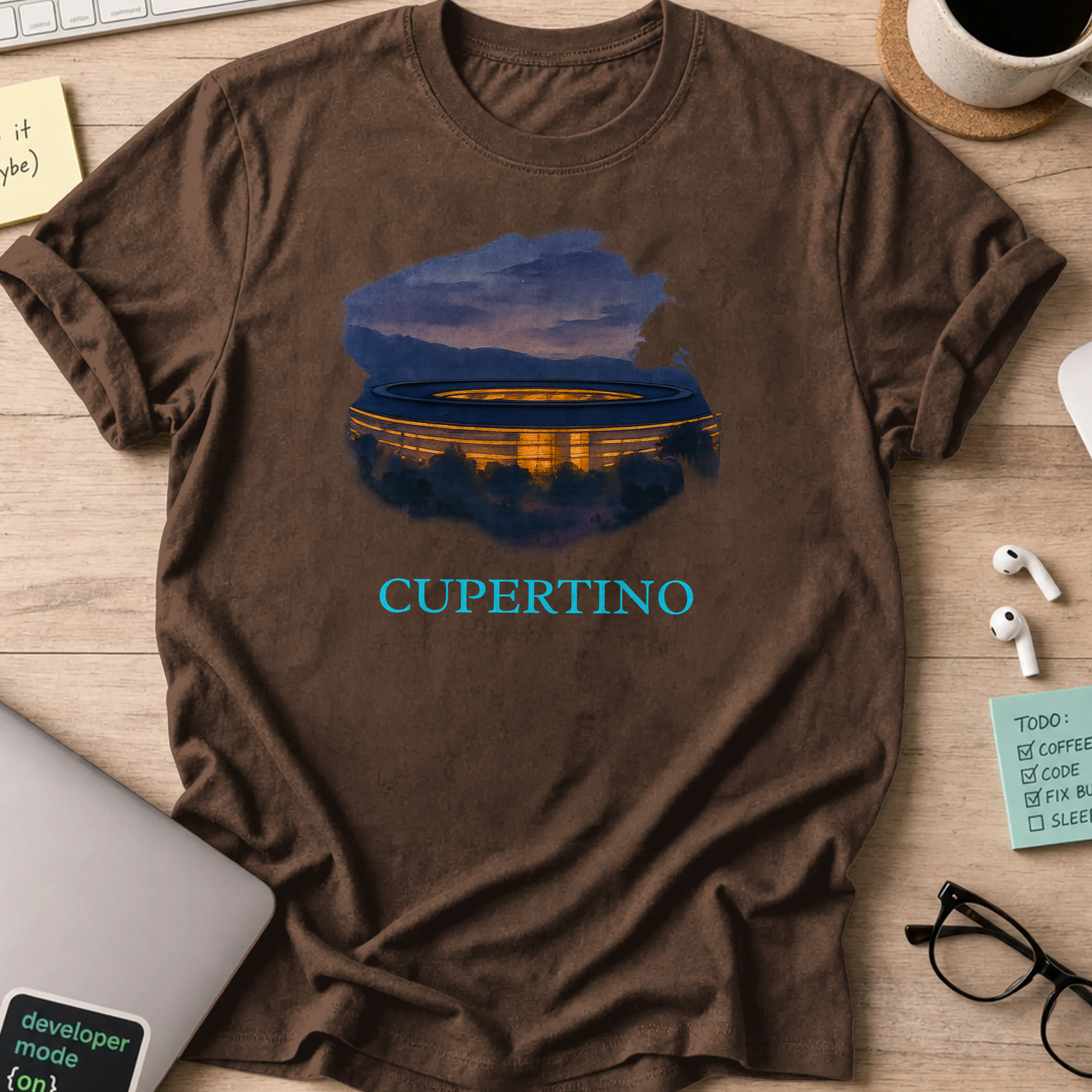 not the mobile device company office shirt - Dark Chocolate
