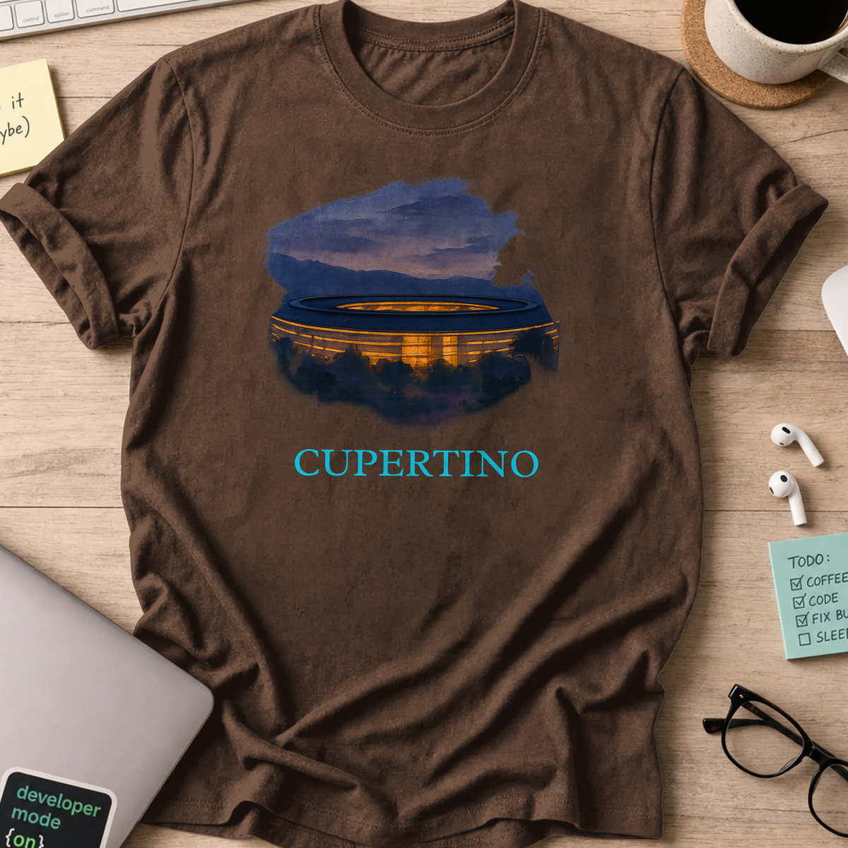 not the mobile device company office shirt - Dark Chocolate