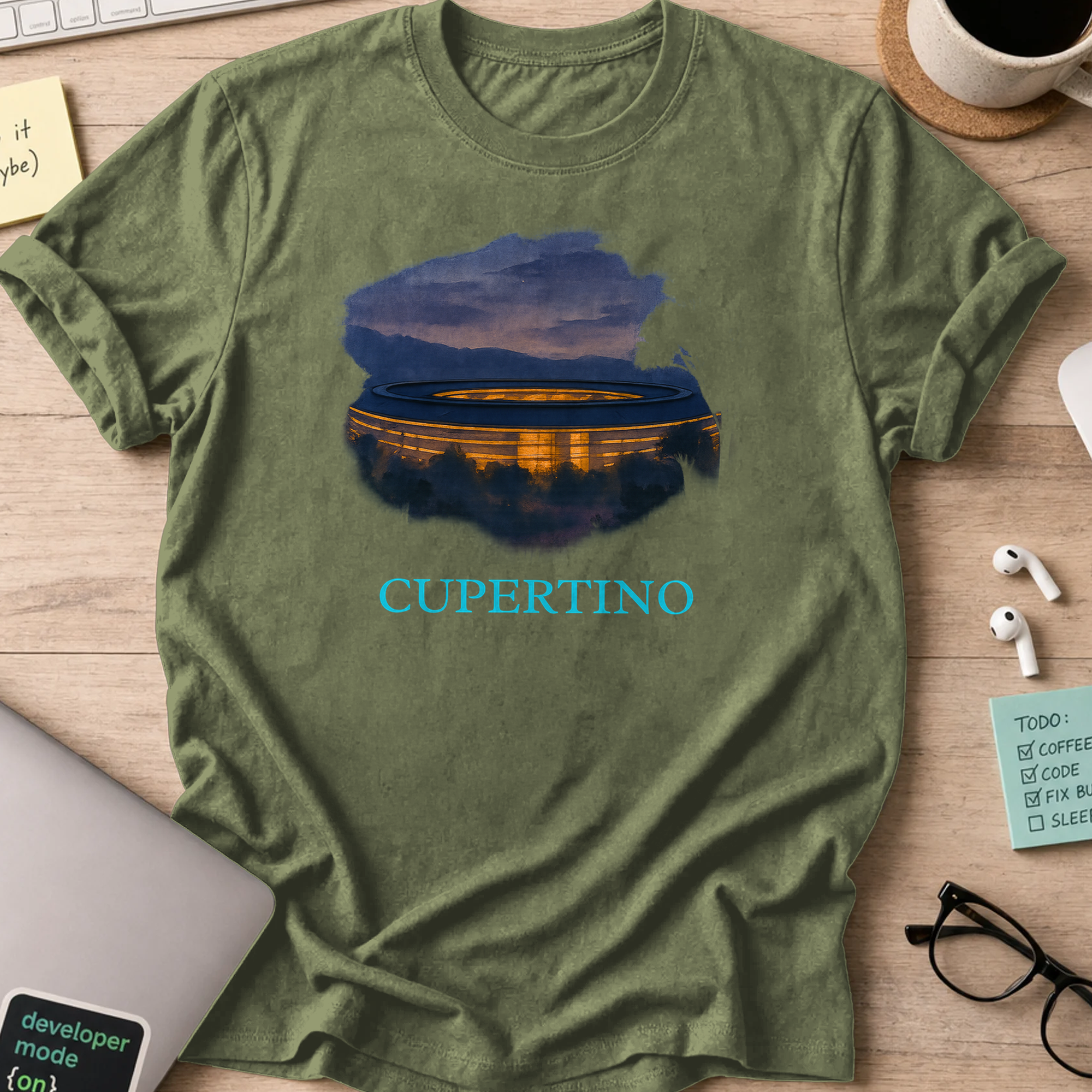 not the mobile device company office shirt - Military Green