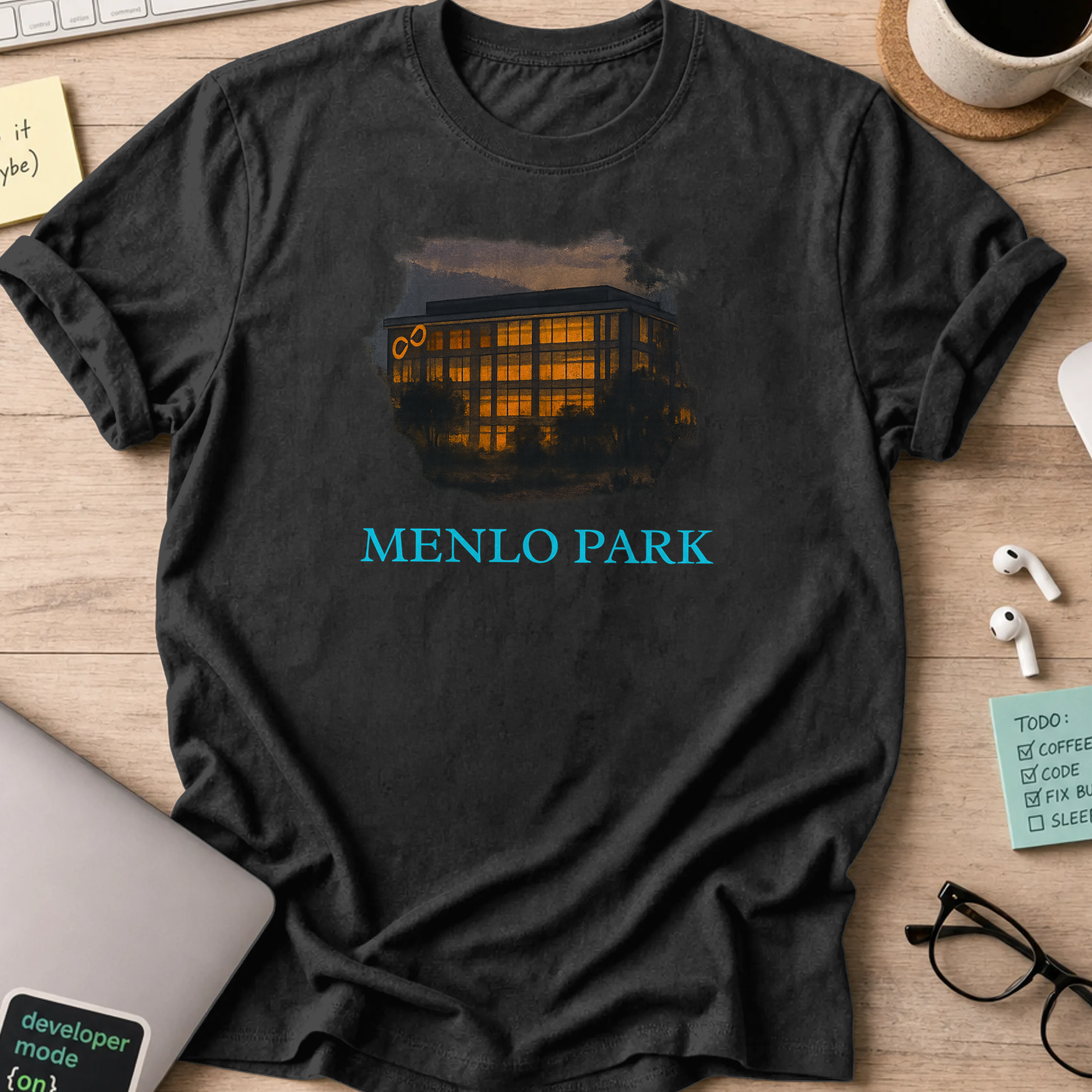 not the social media company office shirt - Black