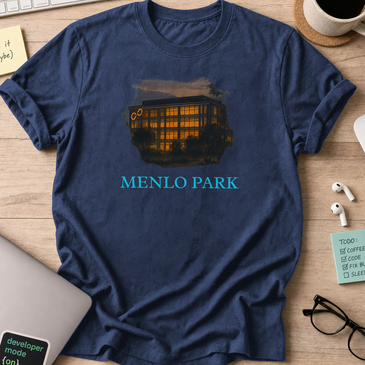 not the social media company office shirt - Navy