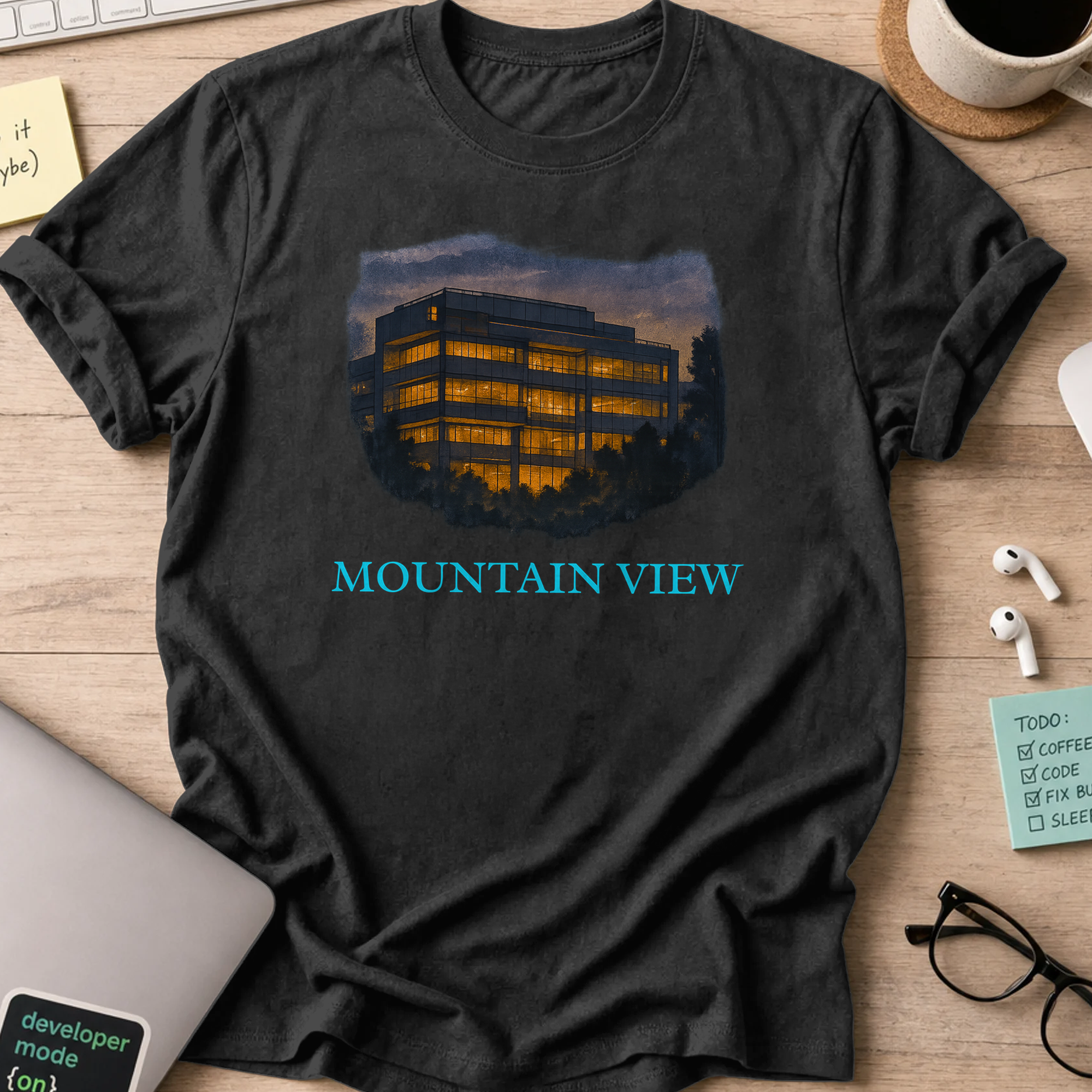 not the software company office shirt - Black