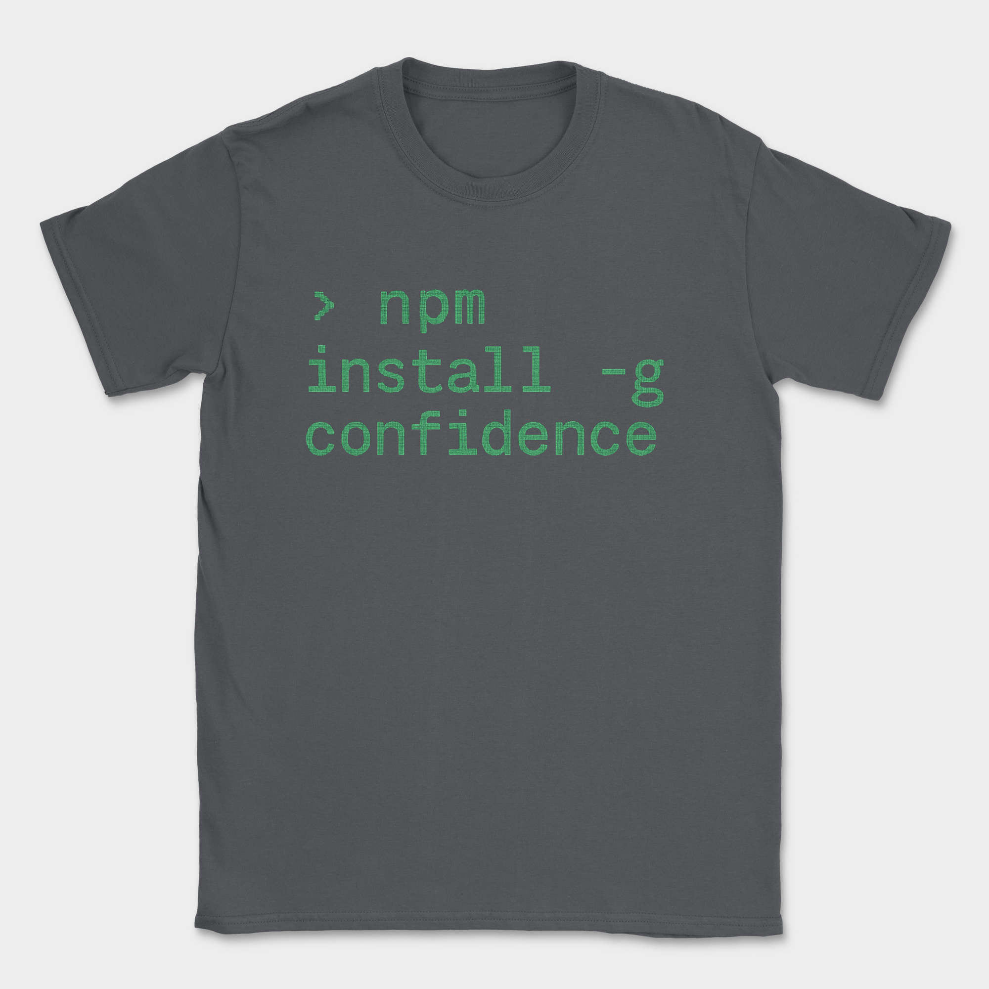 npm install confidence shirt — Dark Heather Grey