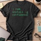 npm install confidence shirt - Black
