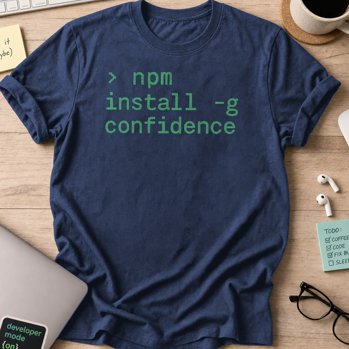npm install confidence shirt - Navy