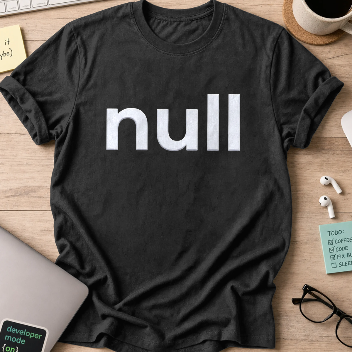 null shirt - Black