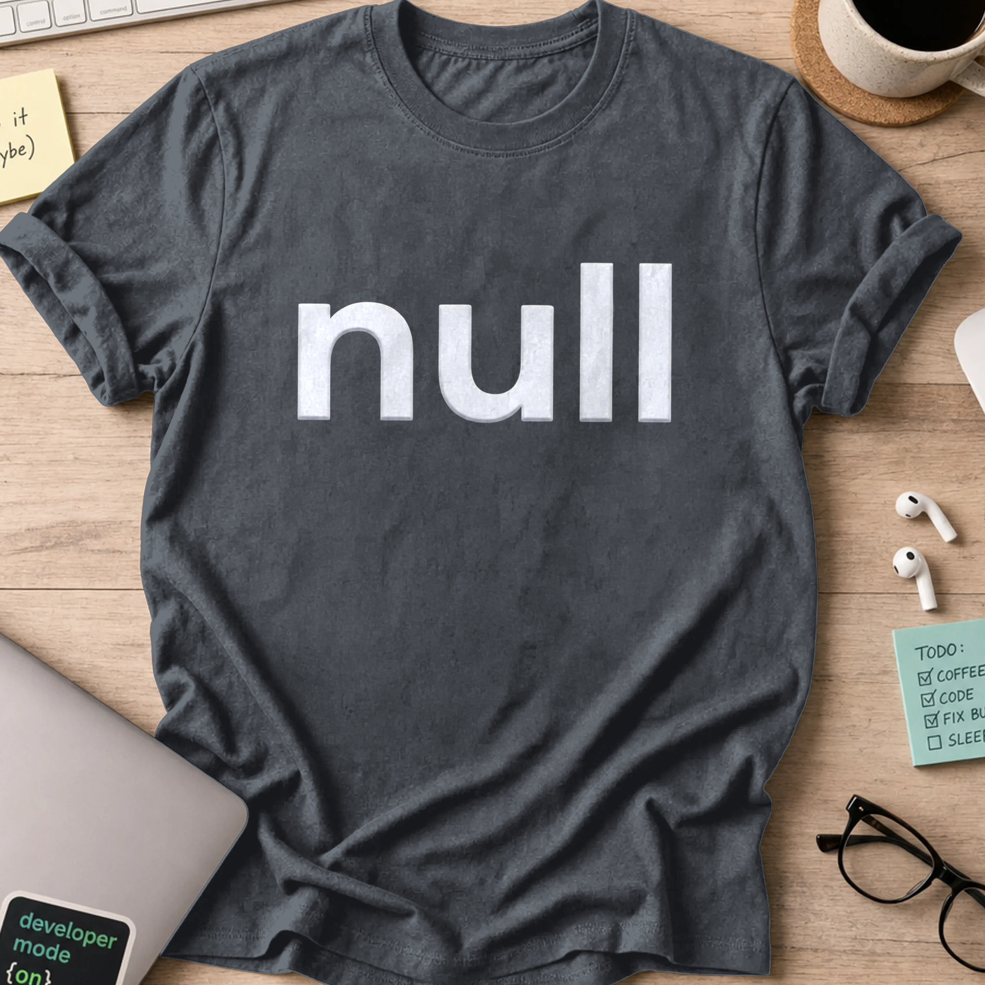 null shirt - Dark Heather