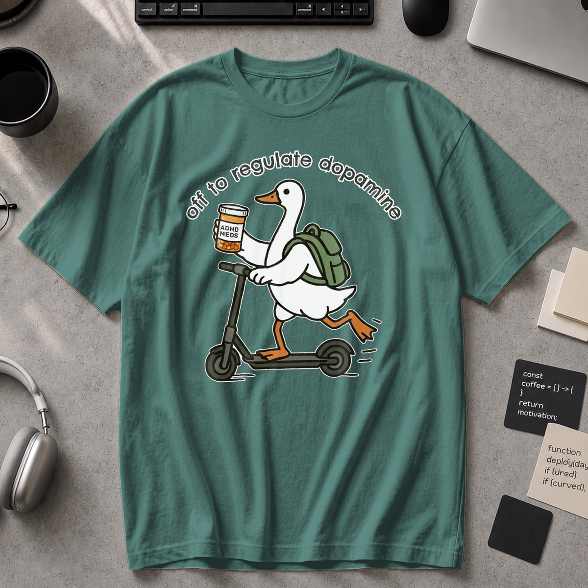 Off To Regulate Dopamine Premium Shirt - Blue Spruce