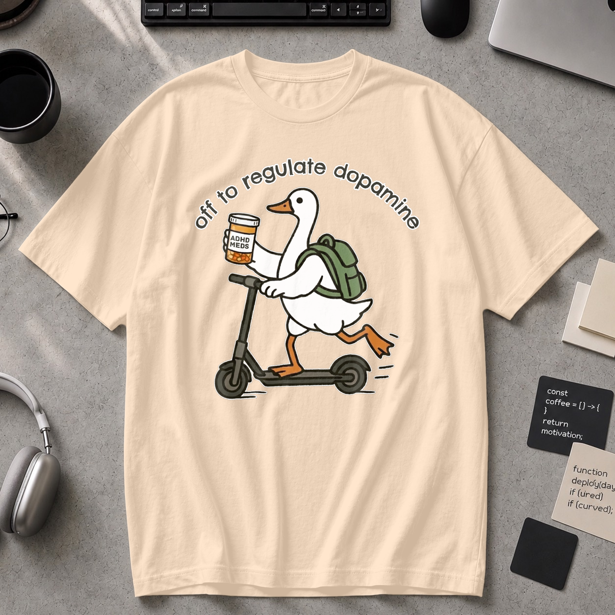 Off To Regulate Dopamine Premium Shirt - Ivory