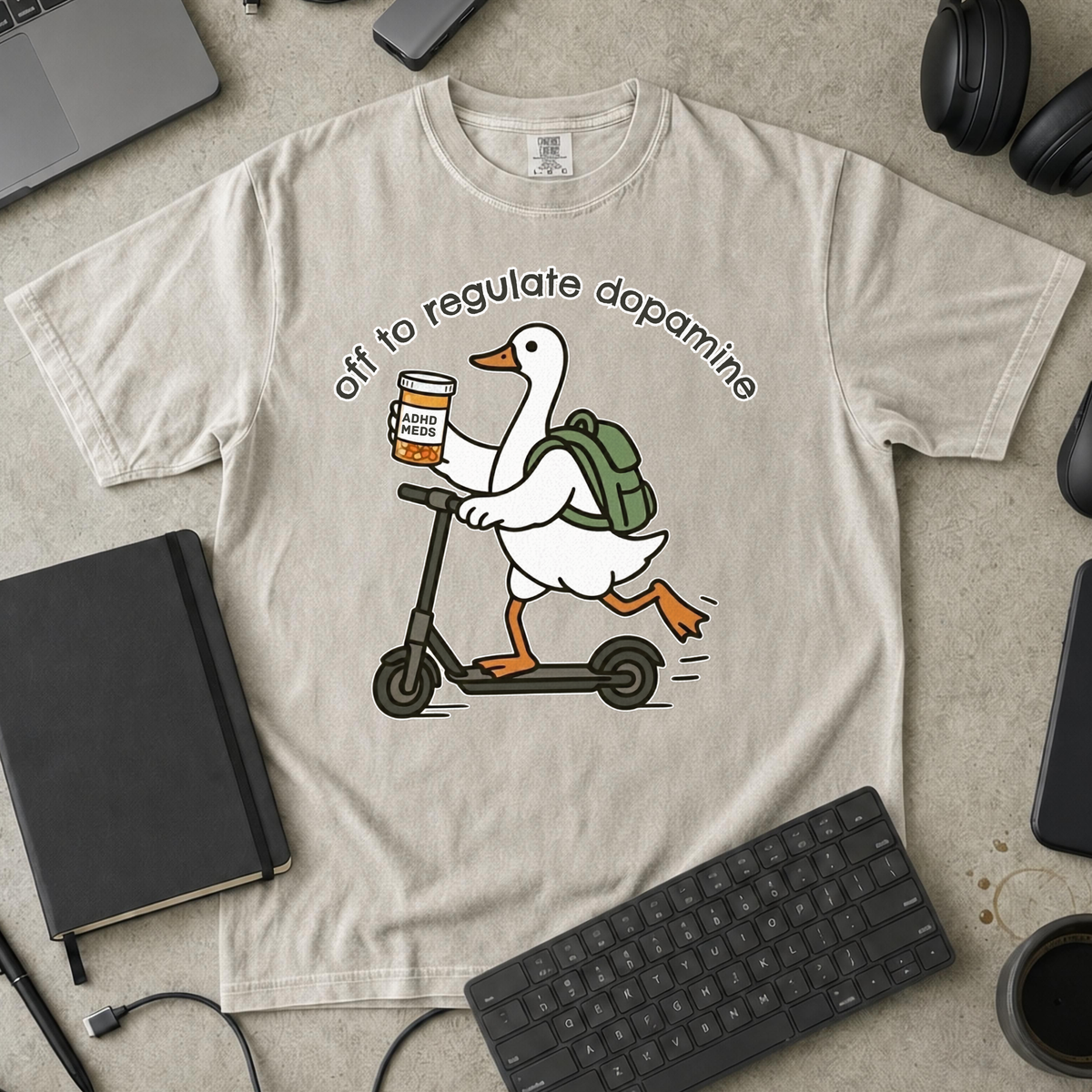 Off To Regulate Dopamine Premium Shirt — ivory Premium Shirt mock-up
