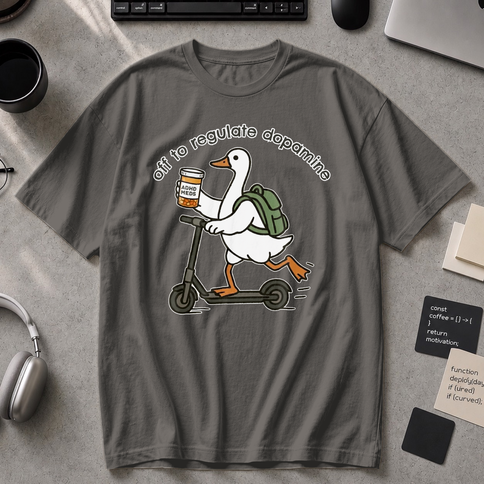 Off To Regulate Dopamine Premium Shirt - Pepper