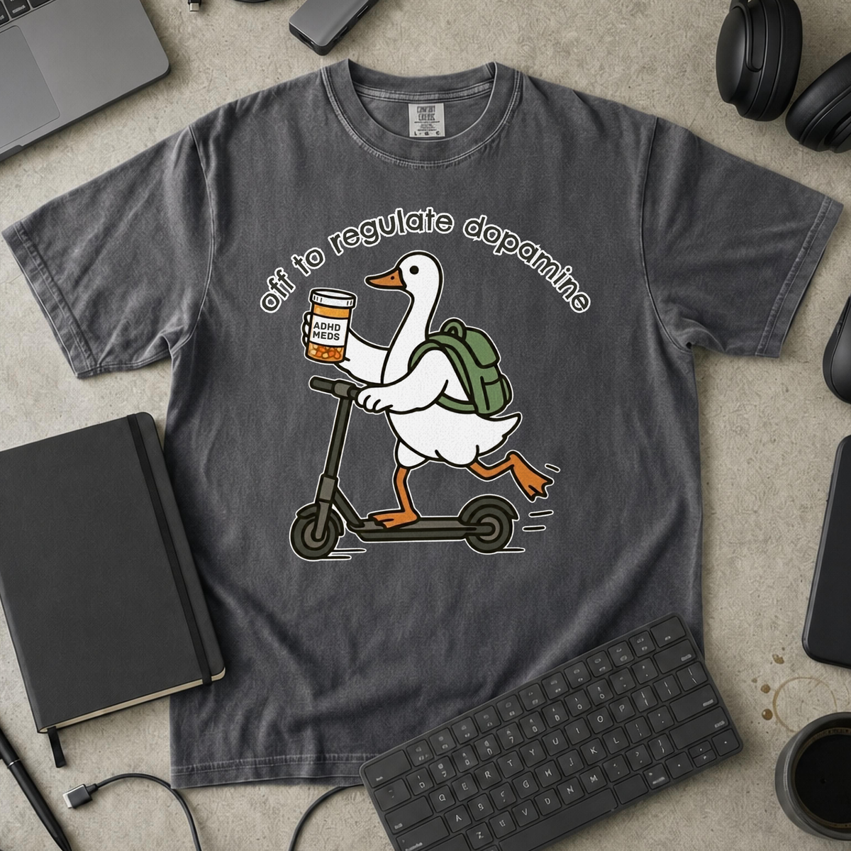 Off To Regulate Dopamine Premium Shirt — pepper Premium Shirt mock-up