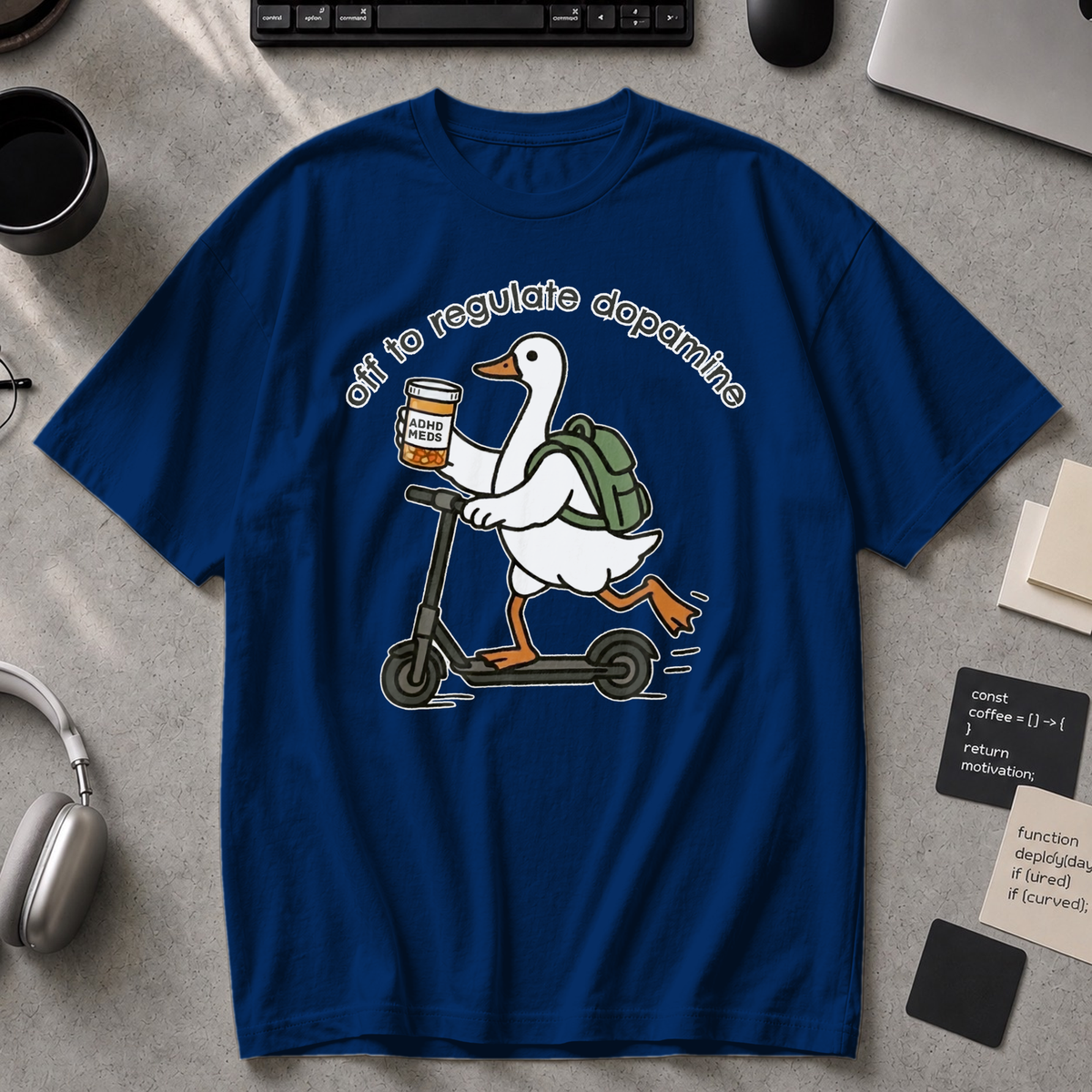 Off To Regulate Dopamine Premium Shirt - True Navy