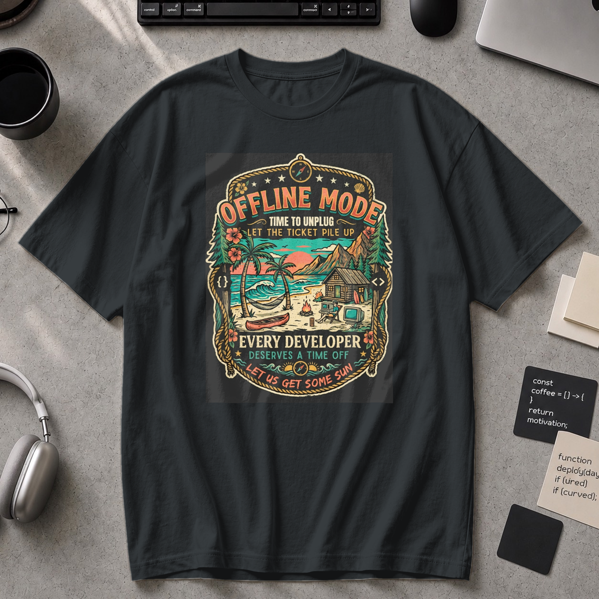 Offline Mode Unplug Premium Shirt - Black