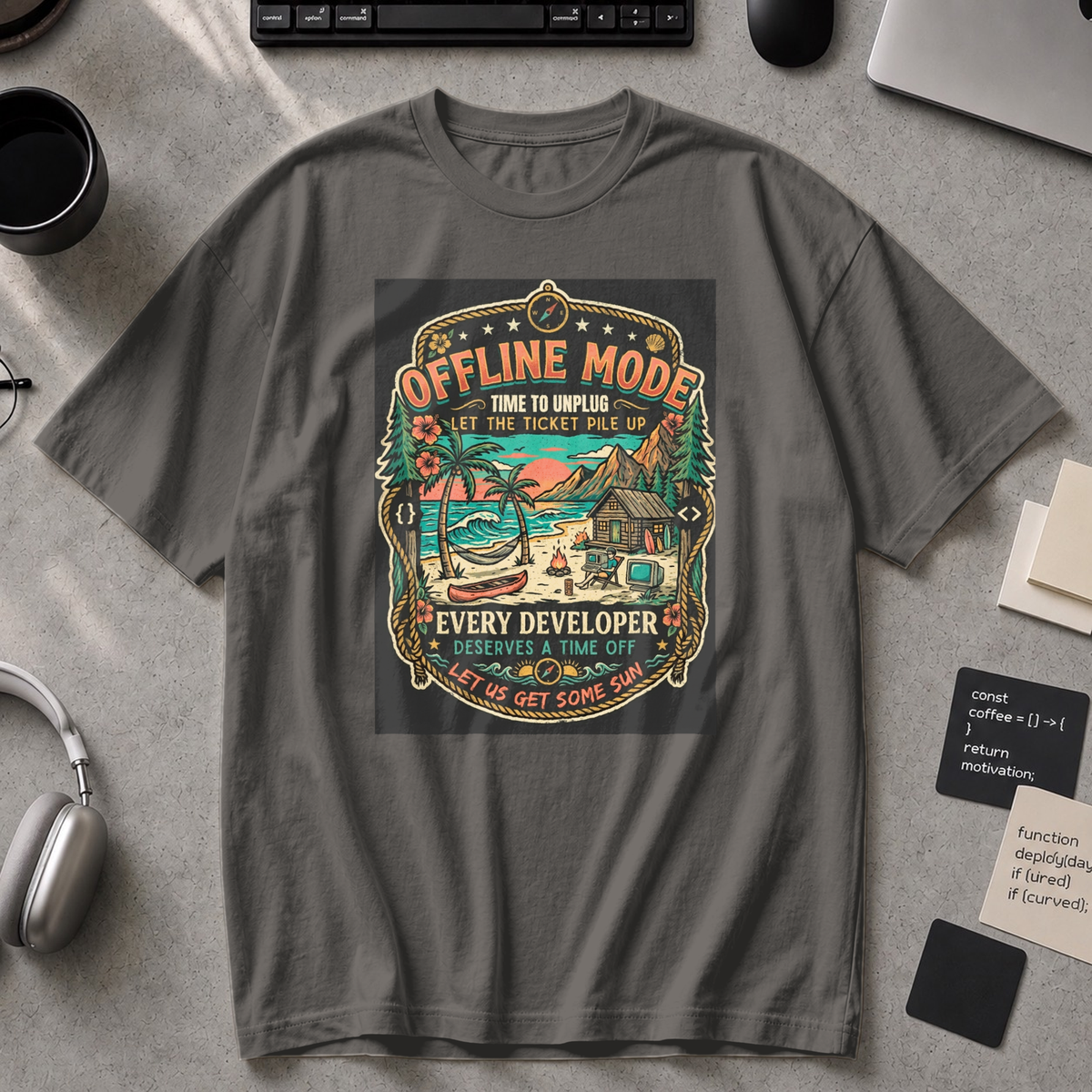 Offline Mode Unplug Premium Shirt - Pepper