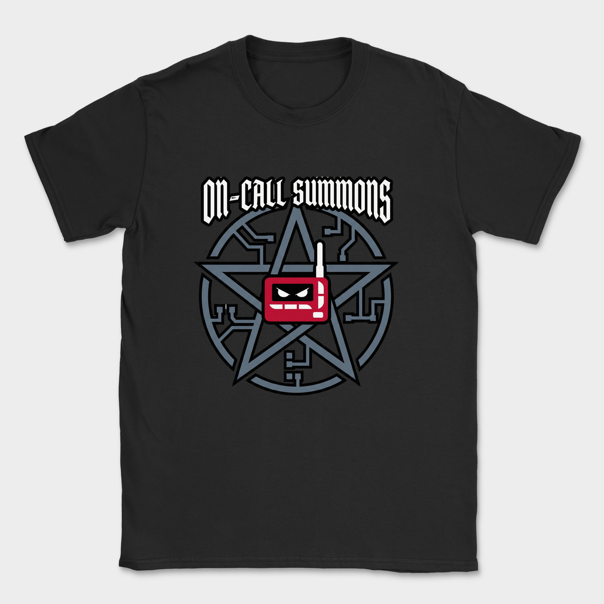 on call summons shirt — Black