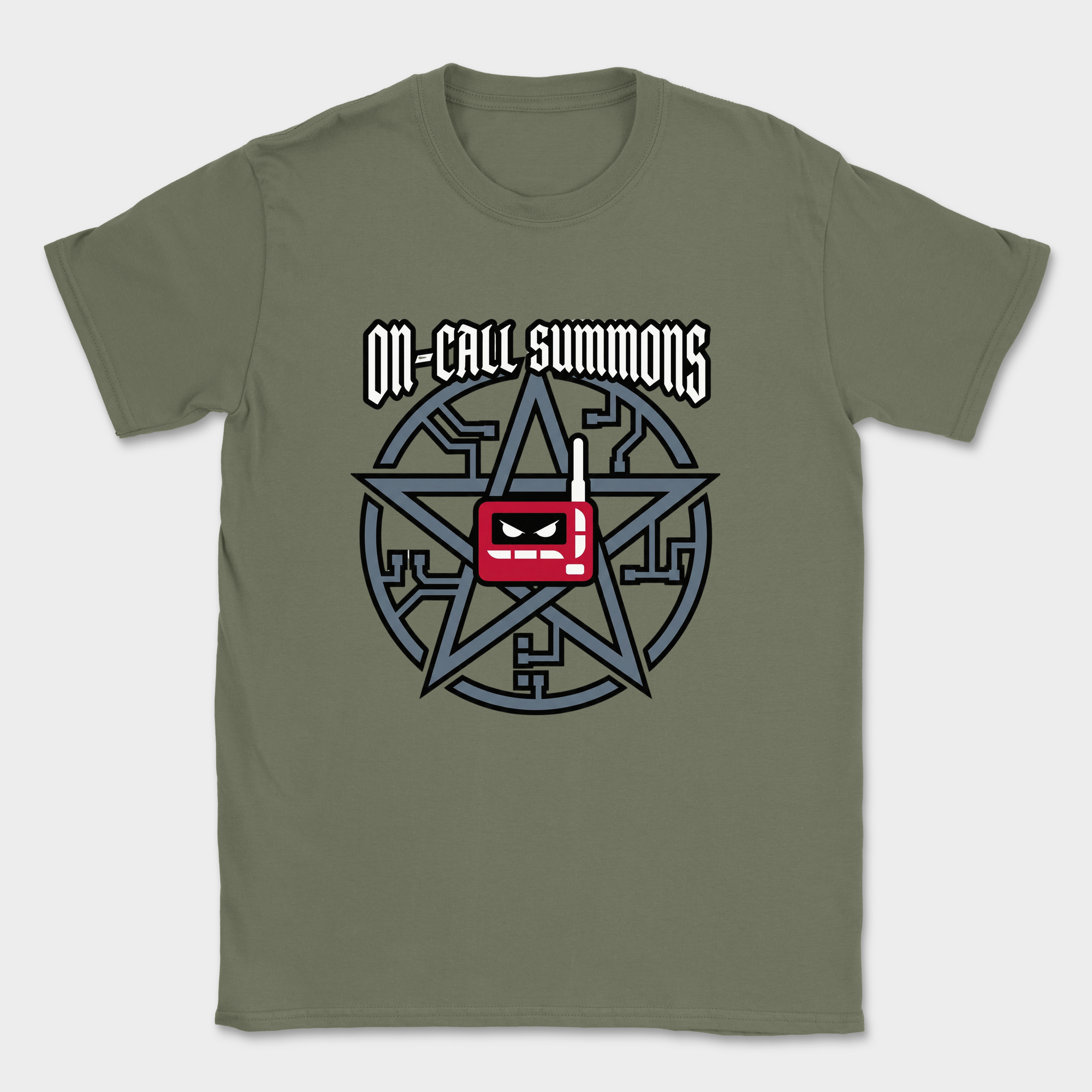 on call summons shirt — Military Green