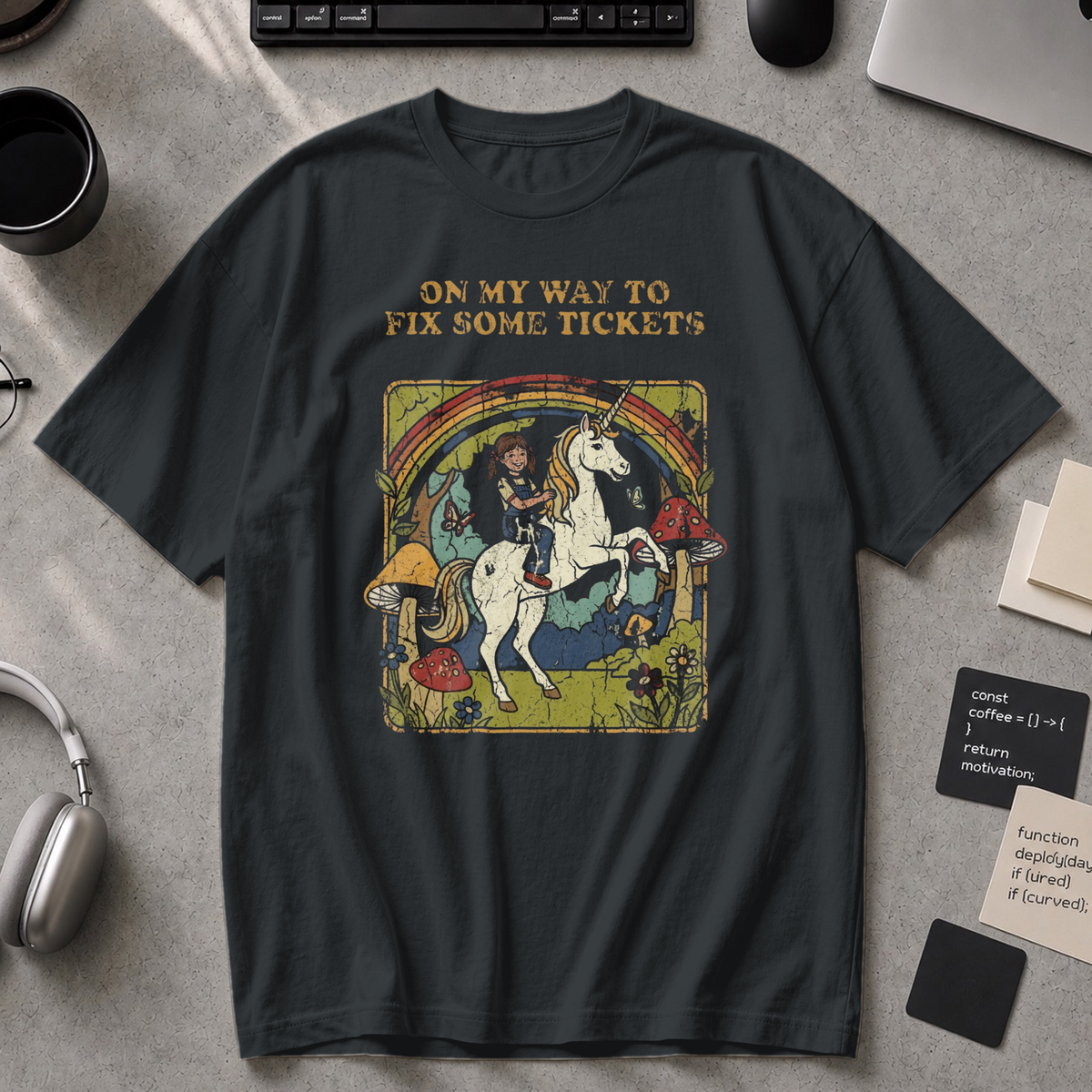 On My Way To Fix Some Tickets Premium Shirt - Black