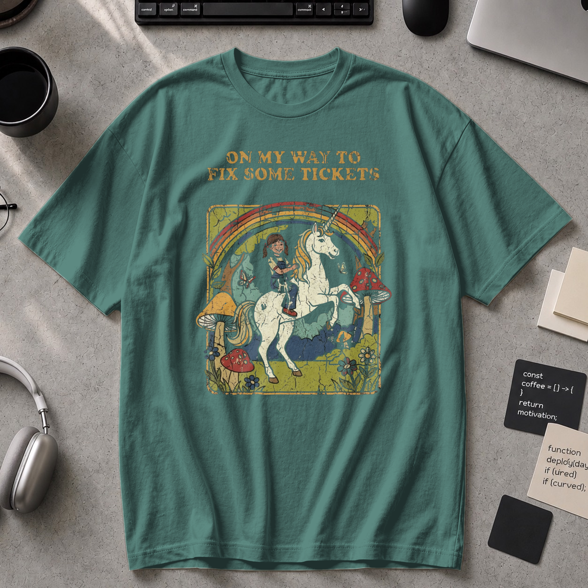 On My Way To Fix Some Tickets Premium Shirt - Blue Spruce