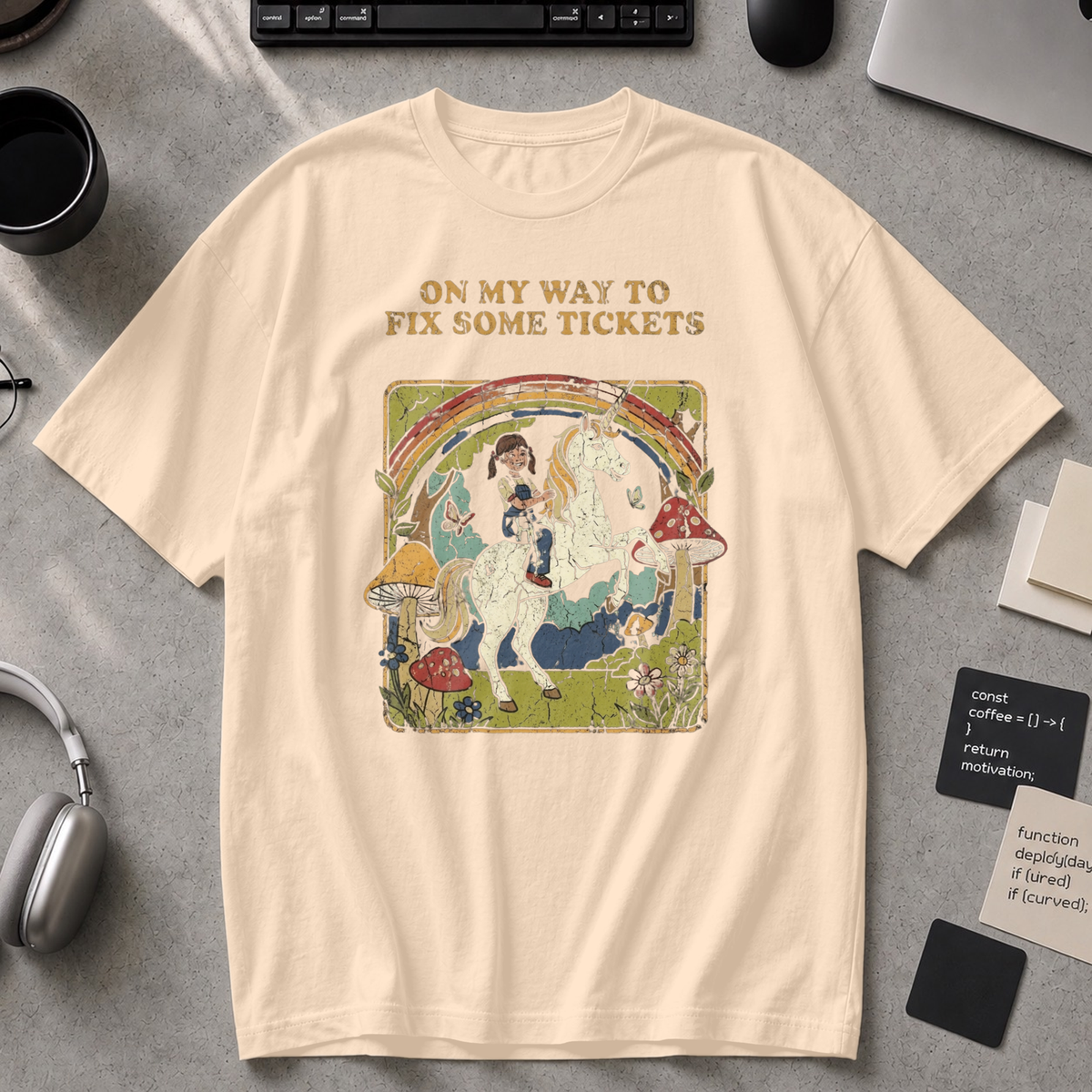 On My Way To Fix Some Tickets Premium Shirt - Ivory