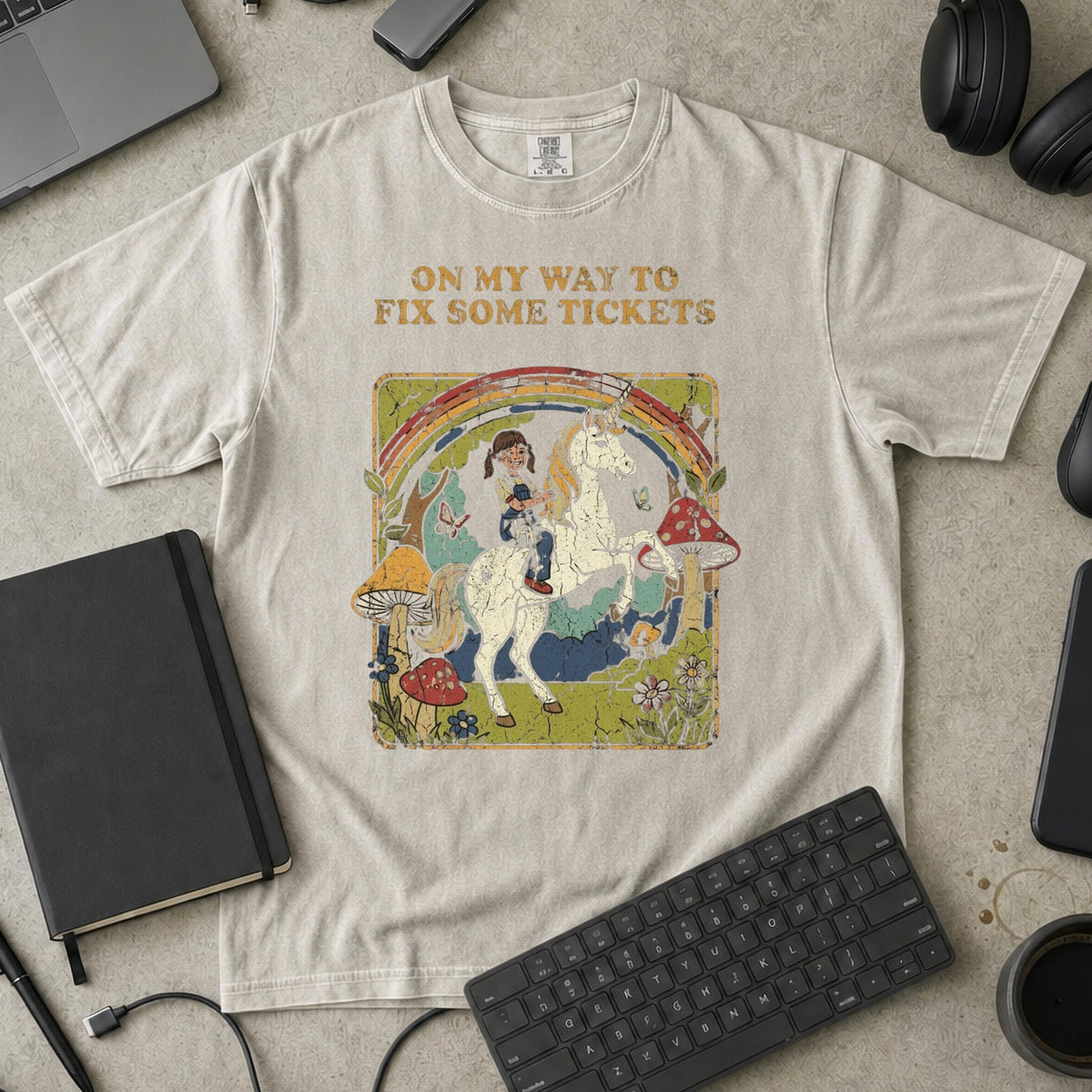 On My Way To Fix Some Tickets Premium Shirt — ivory Premium Shirt mock-up