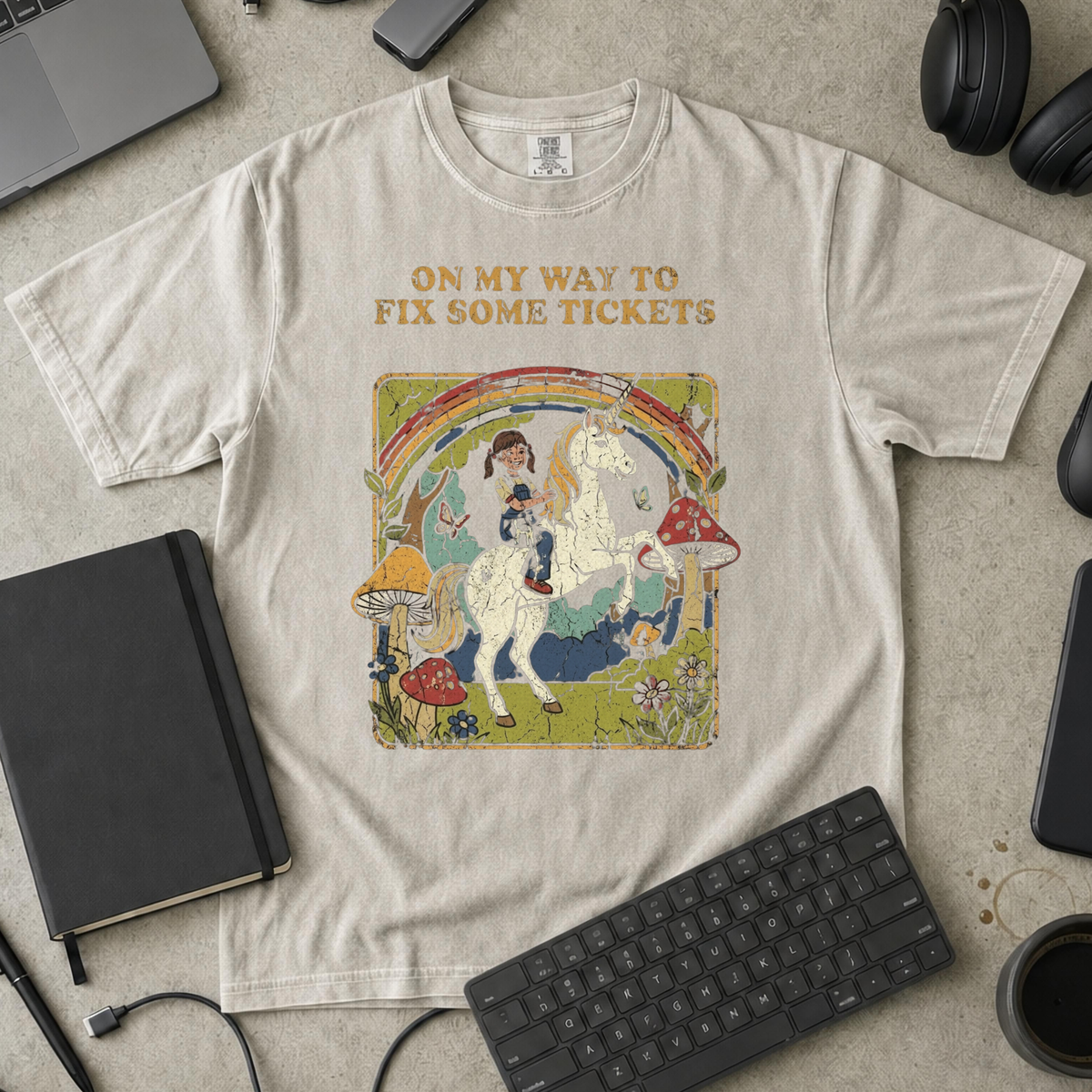 On My Way To Fix Some Tickets Premium Shirt — ivory Premium Shirt mock-up