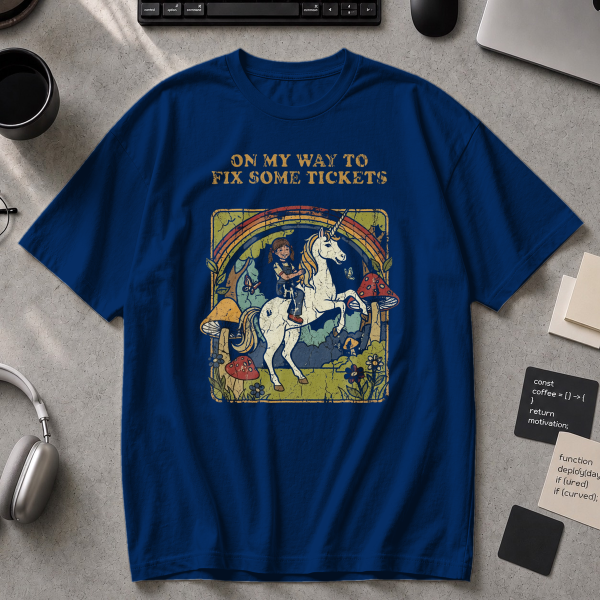 On My Way To Fix Some Tickets Premium Shirt - True Navy